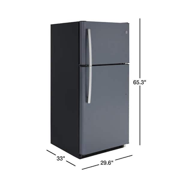 GE 18.2 cu. ft. Top Freezer Refrigerator in Slate, Fingerprint