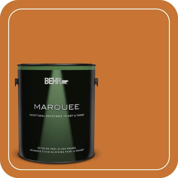 BEHR MARQUEE 1 gal. #S-H-270 October Semi-Gloss Enamel Exterior Paint & Primer