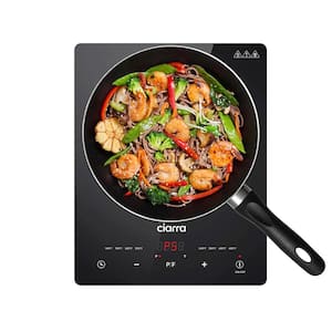 13 in. 1-Element Portable Glass Induction Cooktop in Black with Touch Control