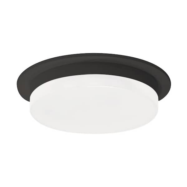 KUZCO Stockton 6 in. Black Flush Mount