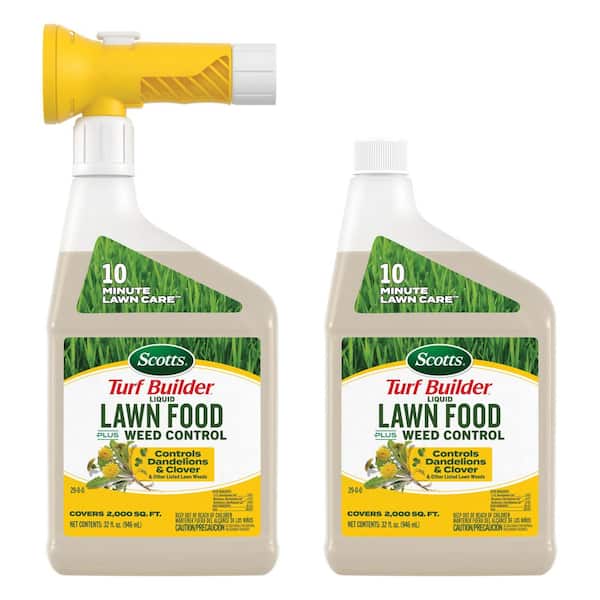 Turf Builder Liquid Lawn Food Plus Weed Control 32 fl. oz. Weed and Feed, Controls Dandelions and More as Listed, 2-Pack