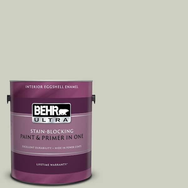 BEHR ULTRA 1 gal. #UL210-11 Sliced Cucumber Eggshell Enamel Interior Paint and Primer in One