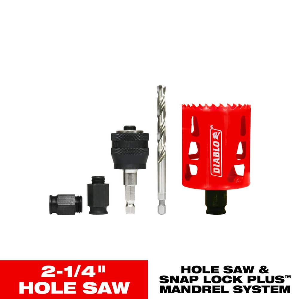 DIABLO 2-1/4 in. Bi-Metal Hole Saw with SnapLock Plus Mandrel