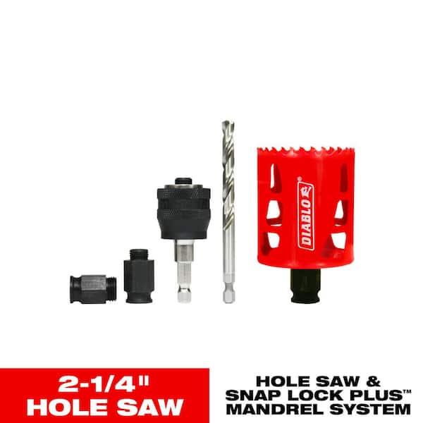 DIABLO 2-1/4 in. Bi-Metal Hole Saw with SnapLock Plus Mandrel