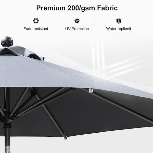 leafmoon PURPLE LEAF 9 ft. Octagon Aluminum Crank and Tilt Outdoor