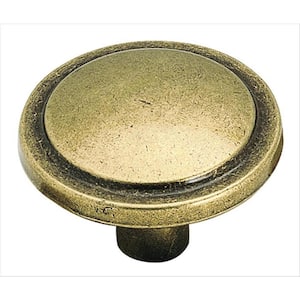 Traditional Classic 1-3/16 in. Burnished Brass Round Cabinet Knob