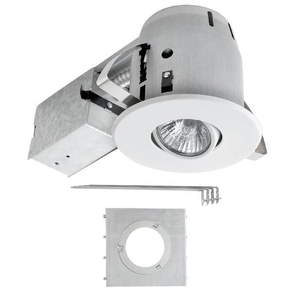 Globe Electric 4 in. White Recessed Lighting Kit with New Construction Mounting Plate