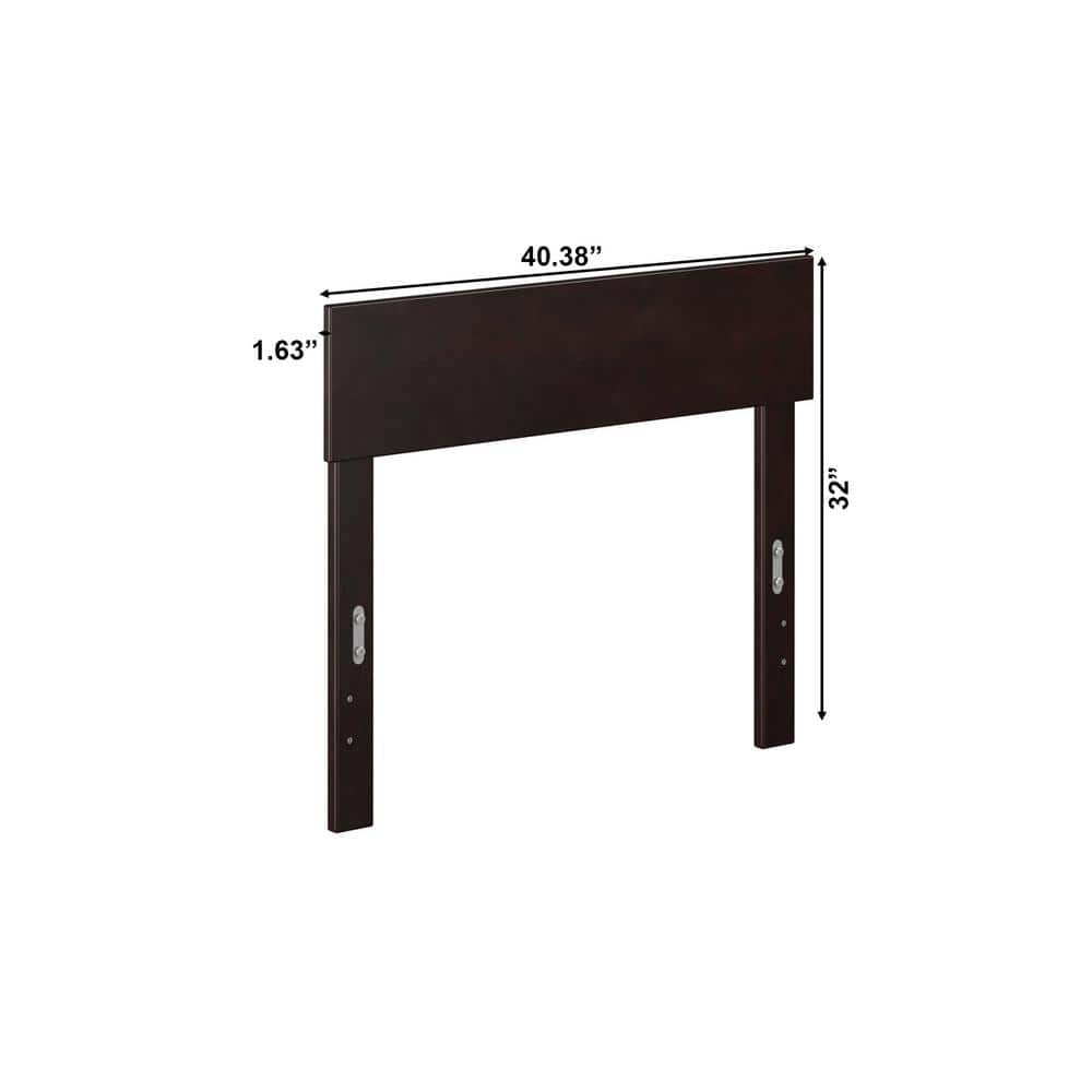Boston Espresso Twin Solid Wood Headboard