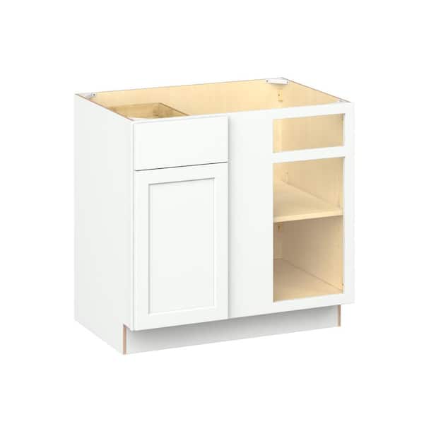Emerson Pure White Base Blind Corner Ready to Assemble Kitchen Cabinet (36 in. W x 34.5 in. H x 24 in. D)