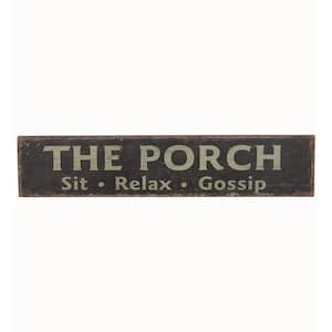 The Porch Sit Relax Gossip Rustic Wood Wall Decorative Sign