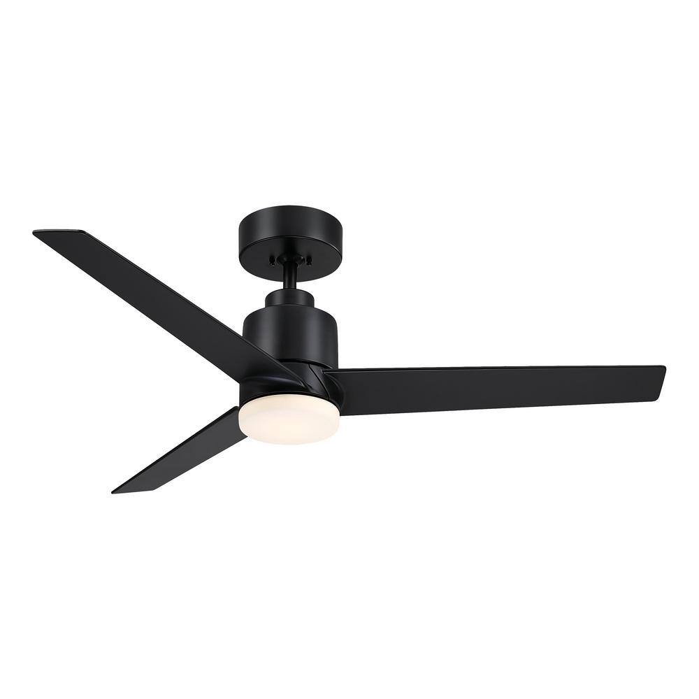 Matrix Decor 44 In. Led Indoor Modern Black Ceiling Fan With Remote 