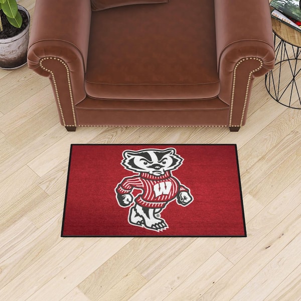 Wisconsin Badgers Red 2 ft. x 3 ft. Starter Mat Area Rug