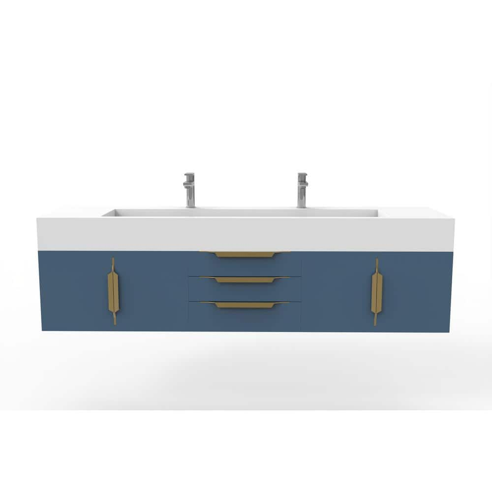 castellousa Nile 72 in. W x 19 in. D x 20 in. H Single Bath Vanity in ...