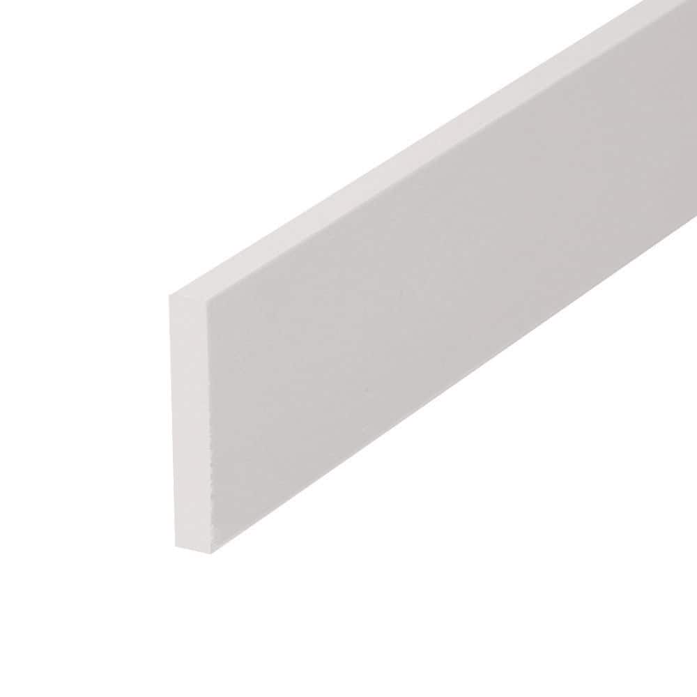 Royal Mouldings 2018 1/4 in. x 1 1/2 in. x 96 in. Primed PVC Lattice ...