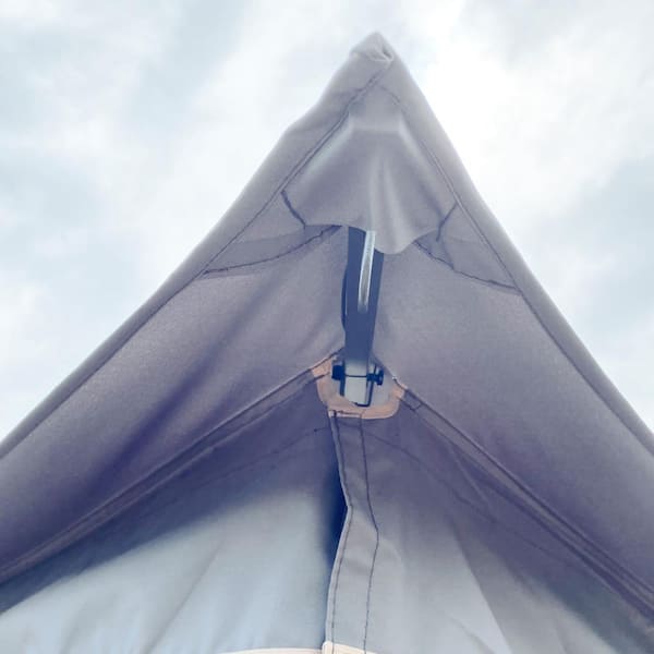 Sungrd Gray 13 Ft W x 10 Ft D x 9 Ft H Patio Gazebo Canopy