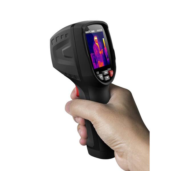 Thermal Imager Checking Heat Loss Industrial Equipment Temperature