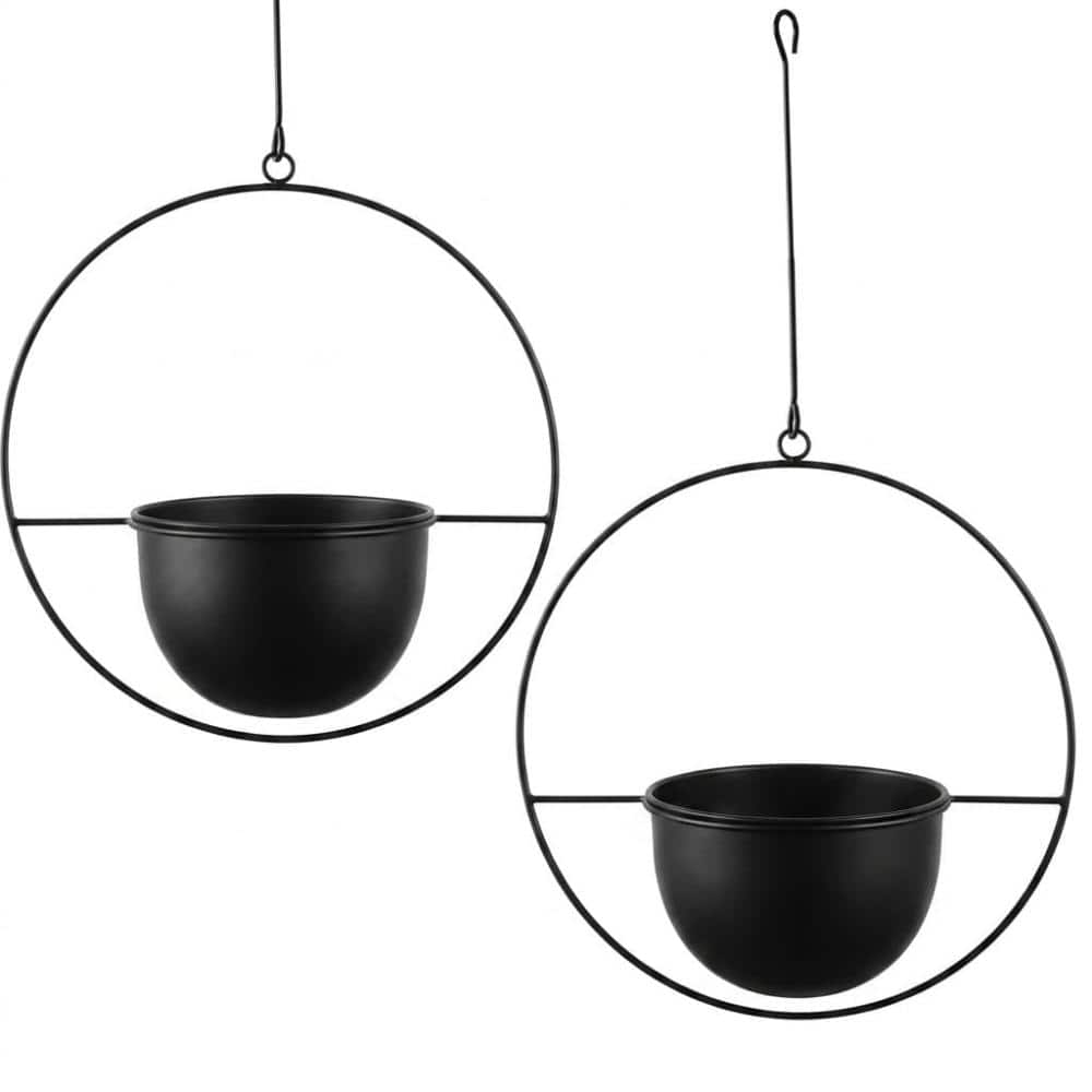 "2-Pack 25.6"" Black Metal Hanging Plant Holders with Hooks & Chains" price history on PriceWatchPro