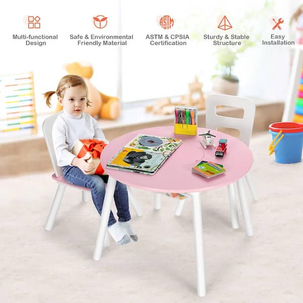 Infant Round Wooden Table & Chairs Package