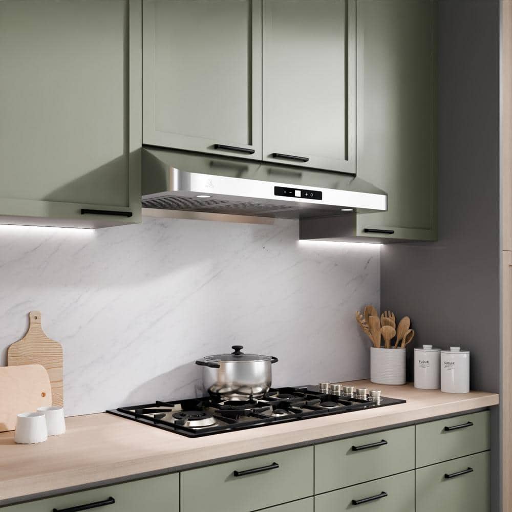 36" Stainless Steel Convertible Under Cabinet Range Hood with LED Lights