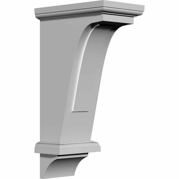 Ekena Millwork 4-1/4 in. x 12 in. x 6-1/2 in. Polyurethane Bedford Bracket