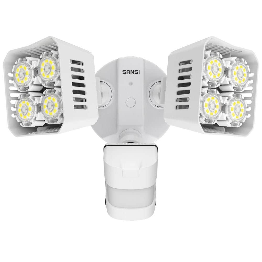 SANSI 30-Watt 3400 Lumens 180-Degree White Motion Activated Outdoor Integrated LED 5000K Waterproof Flood Light