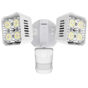 30-Watt 3400 Lumens 180-Degree White Motion Activated Outdoor Integrated LED 5000K Waterproof Flood Light