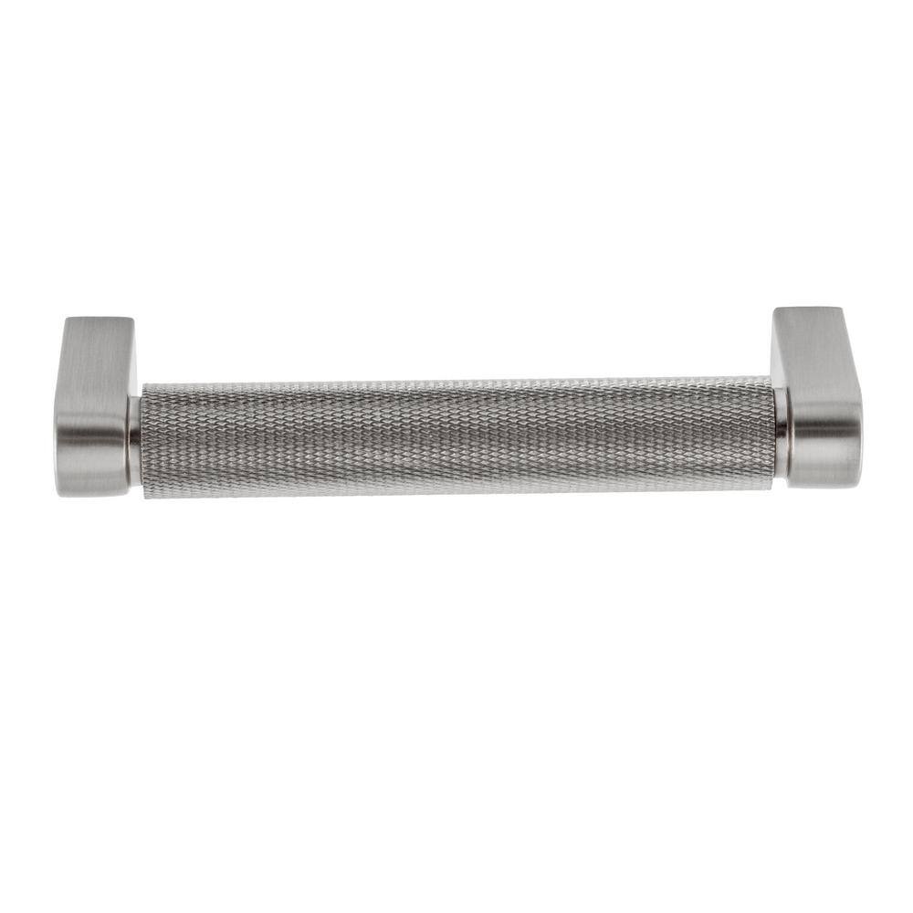 Kent Knurled 4" Satin Nickel Bar Pull Multipack