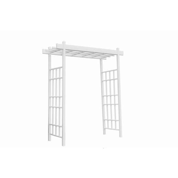Bakersfield 85 in. x 72 in. Mocha Vinyl Arbor