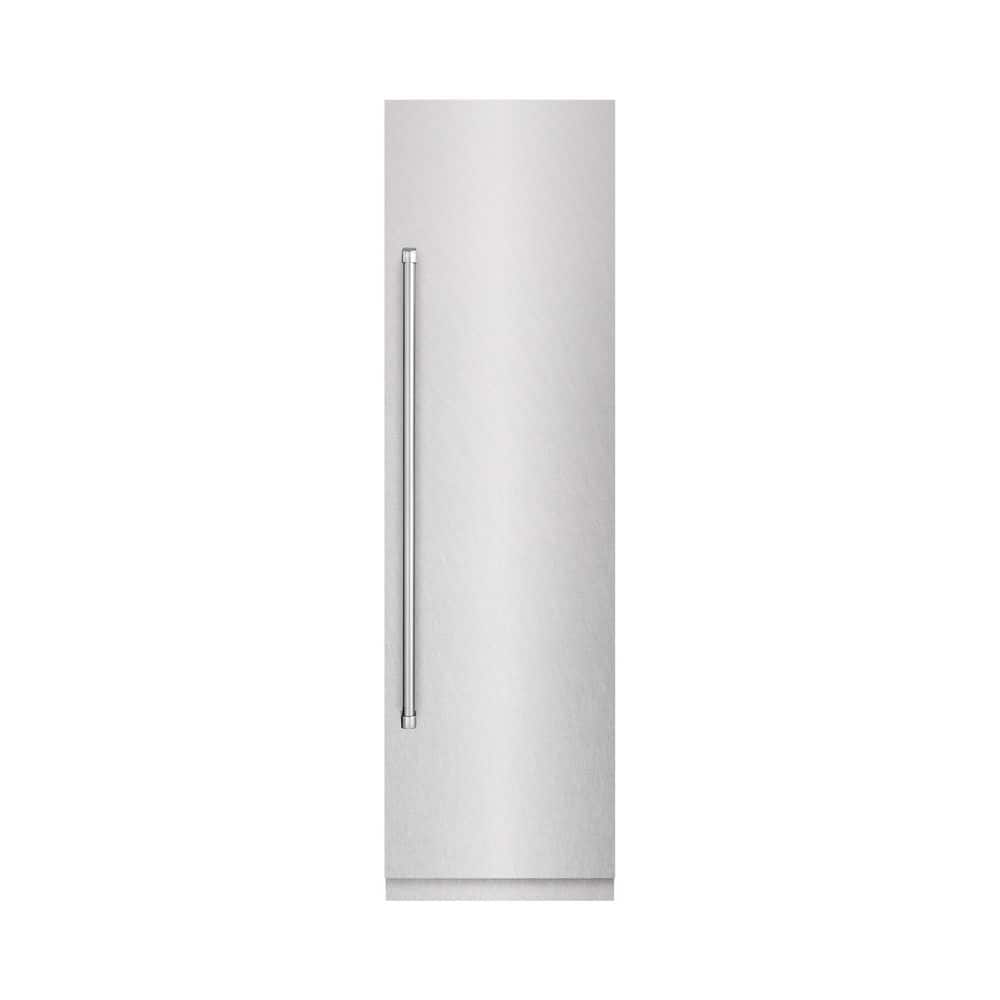24 in. 12.5 cu. ft. Column Refrigerator in Satin Stainless Steel with Graphite Gray Interior