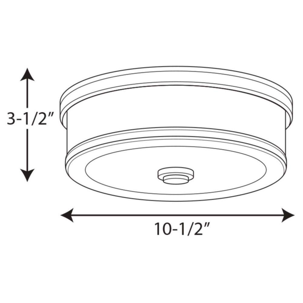 Polished Chrome 10.5" LED Flush Mount with Etched Glass Shade