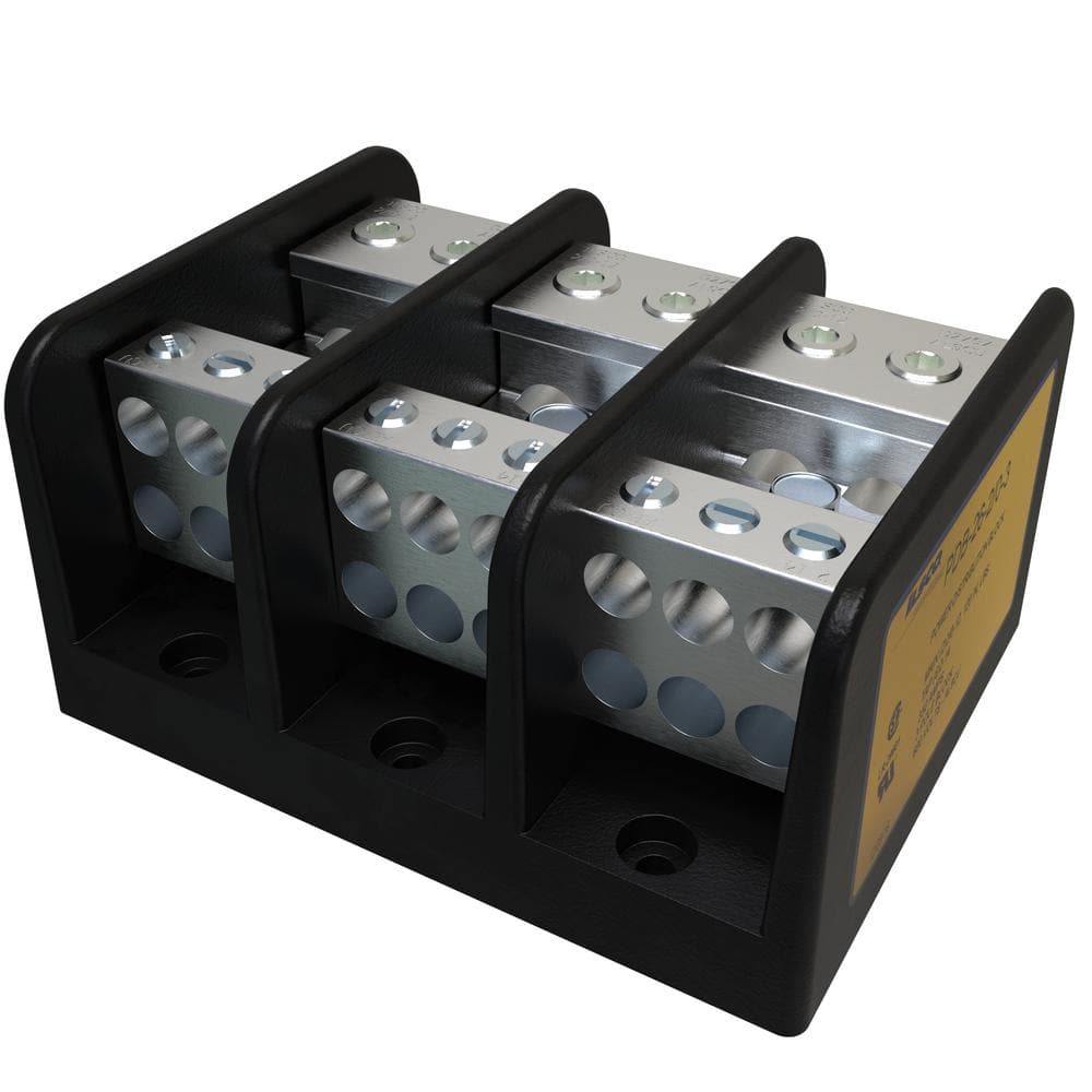 ILSCO Power Distribution Block Connector, Line Conductor Range 2/0-12 ...