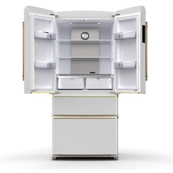 FNTC153＆Flux　Ds Lサイズ Forno Luigi 33 in. French Door Refrigerator in White, 18 cu. ft