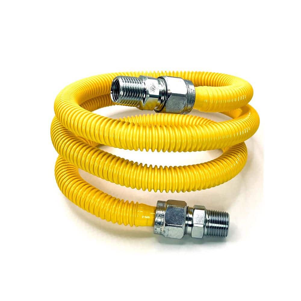 Everbilt - 1/2 in. MIP x 1/2 in. MIP x 60 in. Gas Connector (5/8 in. OD) (93,200 BTU)