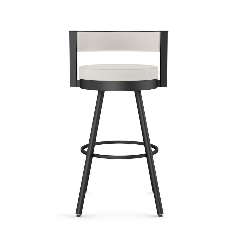 Eller 26" White Metal Swivel Counter Stool