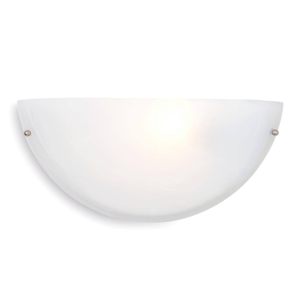 Ivory Cloud Shade 10" White Half-Moon Wall Sconce