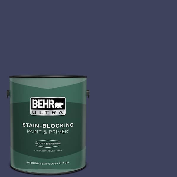 BEHR ULTRA 1 gal. Home Decorators Collection #HDC-MD-01 Majestic Blue Extra Durable Semi-Gloss Enamel Interior Paint & Primer