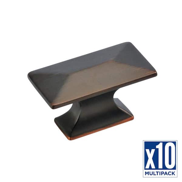 HICKORY HARDWARE Bungalow 1-3/4 in. x 15/16 in. Refined Bronze Knob (10-Pack)