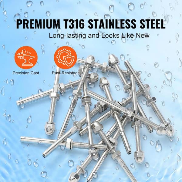 Cable Railing Post Muzata 20 Pack 1/8