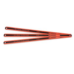 10 in. Bimetal Hacksaw Replacement Blades (3-Pack)
