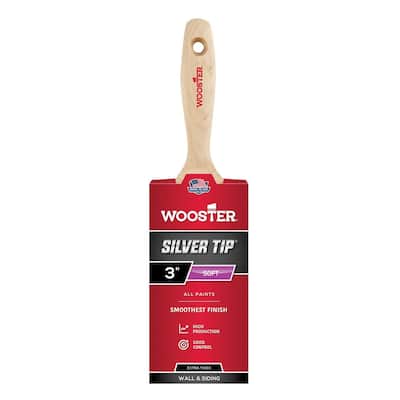 3 in. Silver Tip Polyester Flat Brush