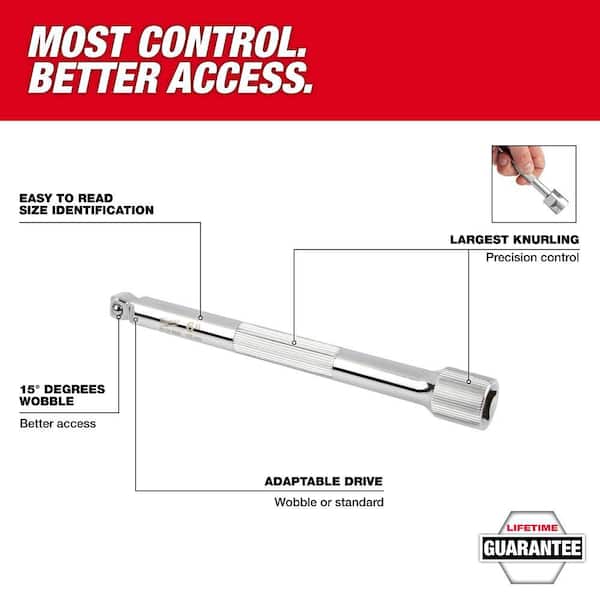 3/8 in. Drive Wobble Extension Set (4-Piece)