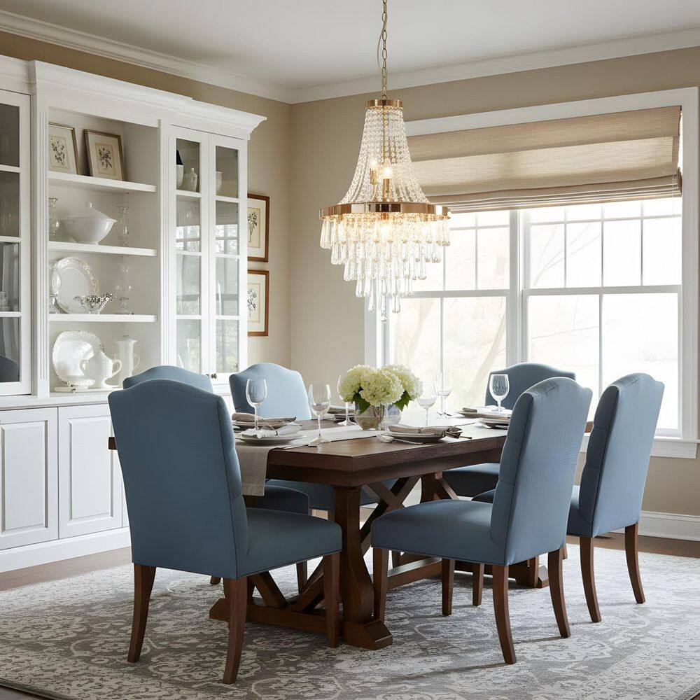 19.7 in. 11-Light Gold Modern Elegant Crystal Chandelier for Dining Room, Living Room price history on PriceWatchPro