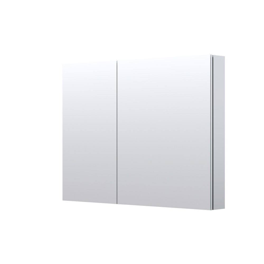 ROSA 40.1 in. W x 32 in. H Rectangular Tri-View Aluminum Medicine Cabinet with Mirror, Combo Set, BLUM Hinge, Soft Close price history on PriceWatchPro