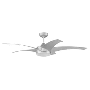 Pursuit 54 in. Indoor/Outdoor Titanium Finish Ceiling Fan with Smart Wi-Fi Enabled Remote and Integrated LED Light