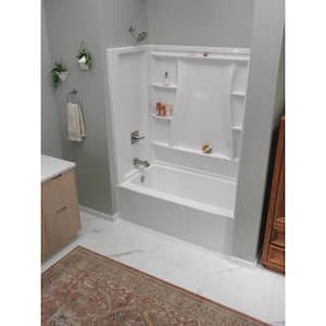 Classic 500 60 in. x 32 in. Alcove Deep Soaking Bathtub with Left Drain in High Gloss White