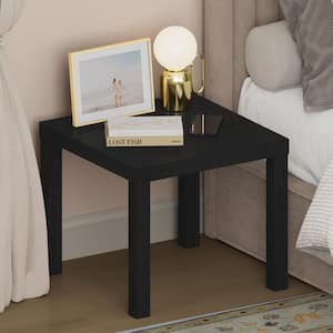 Classic Black 20.08 in. W Nightstand with 1.8 Thick Square Tabletop