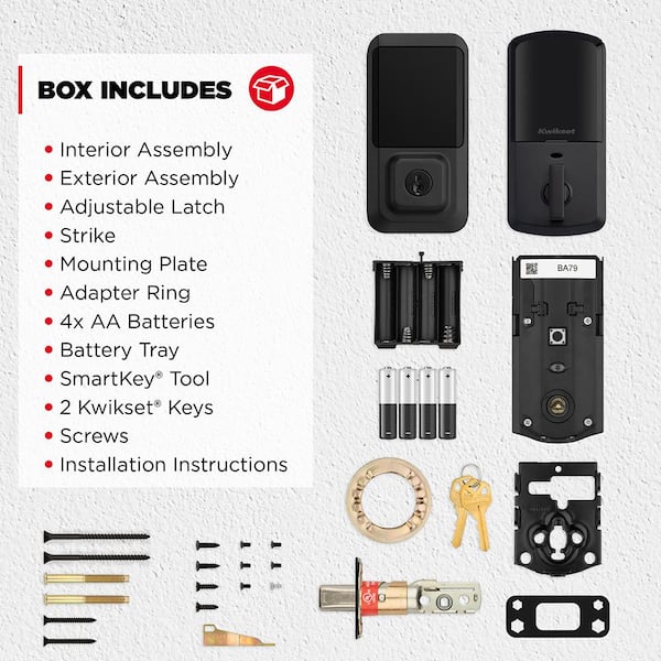 Wi-Fi Smart Lock Matte Black Single Cylinder Deadbolt Replacement