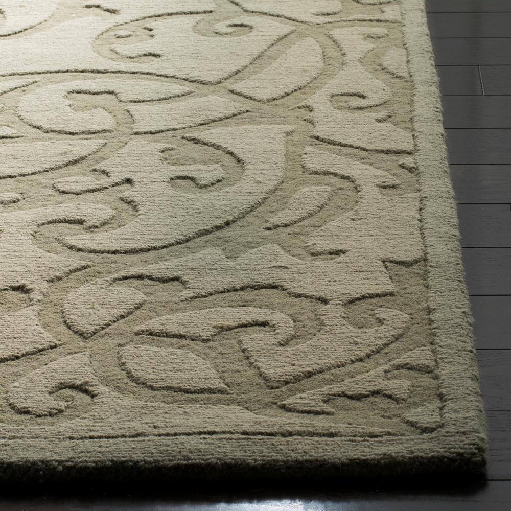 Sage Hand-Tufted Wool Rectangular Area Rug 7'6" x 9'6"