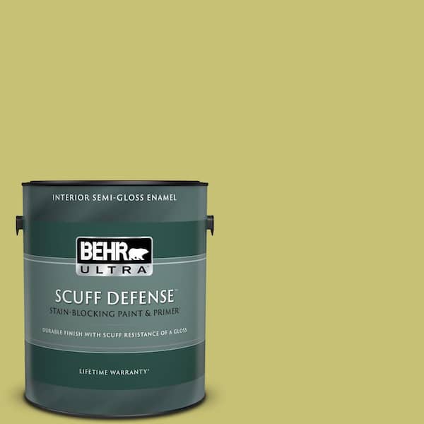 BEHR ULTRA 1 gal. #PPU9-07 Fresh Sprout Extra Durable Semi-Gloss Enamel Interior Paint & Primer