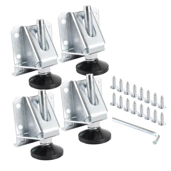 Heavy-Duty Leveler Legs with Lock Nuts for Cabinets Furniture Shelves Tables (4 Pack)